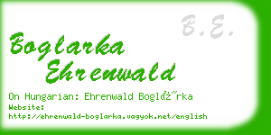 boglarka ehrenwald business card
